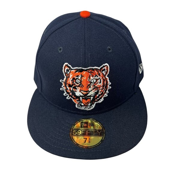 Detroit Tigers New Era 59FIFTY MLB Cooperstown Retro Logo Fitted Hat Cap 7 3/8 - Picture 2 of 11